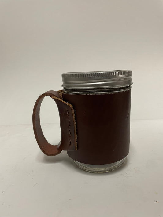 Leather Mason Jar Coozie